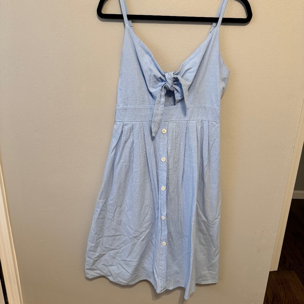 Front Tie Peak-a-boo Dress